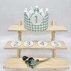 Corona Cumpleaños Personalizada Vichy Verde
