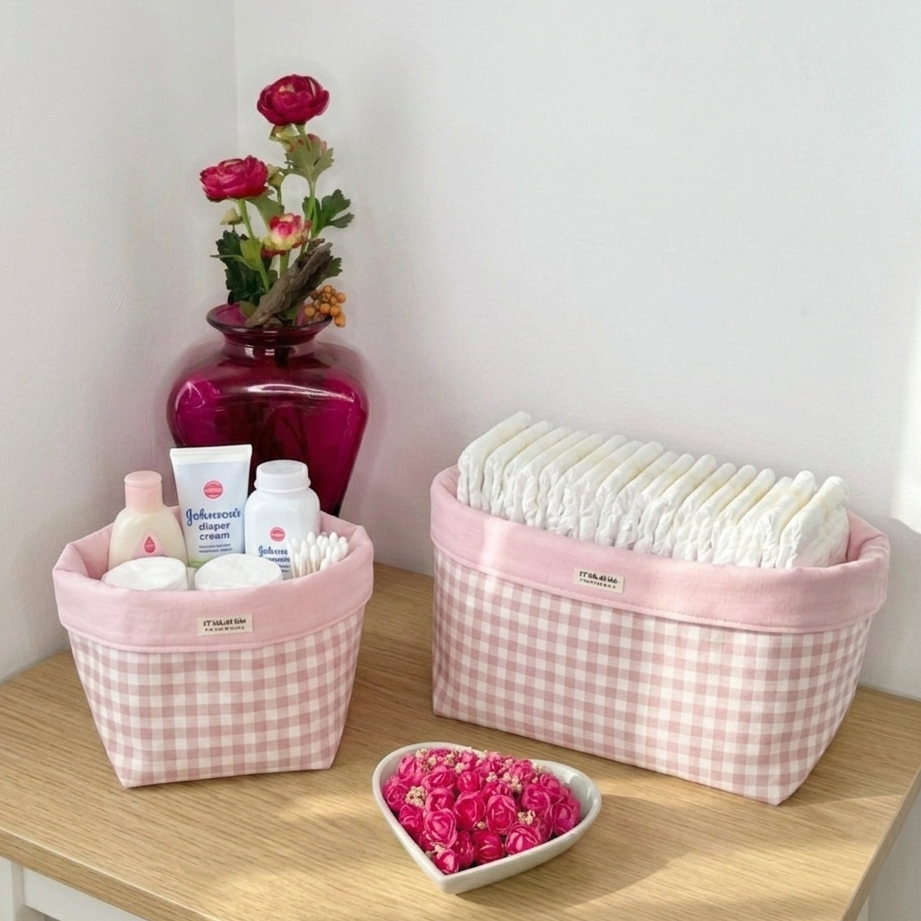 Organizadores de Pañales Vichy Rosa