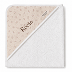 Capa de Baño Beige Flores