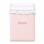 Manta Bebé Personalizada Rayas Rosa