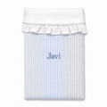 Manta Bebé Personalizada Rayas Azul