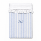 Manta Bebé Personalizada Rayas Azul