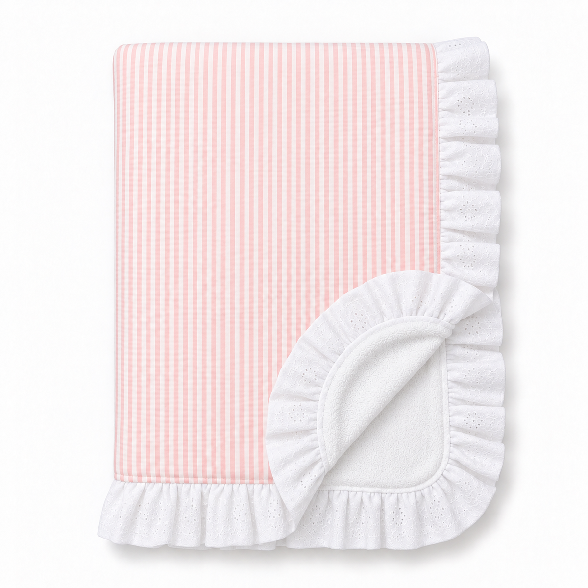 Manta Bebé Personalizada Rayas Rosa
