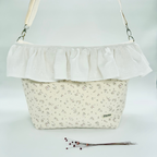 Bolso Bombonera Flores Beige