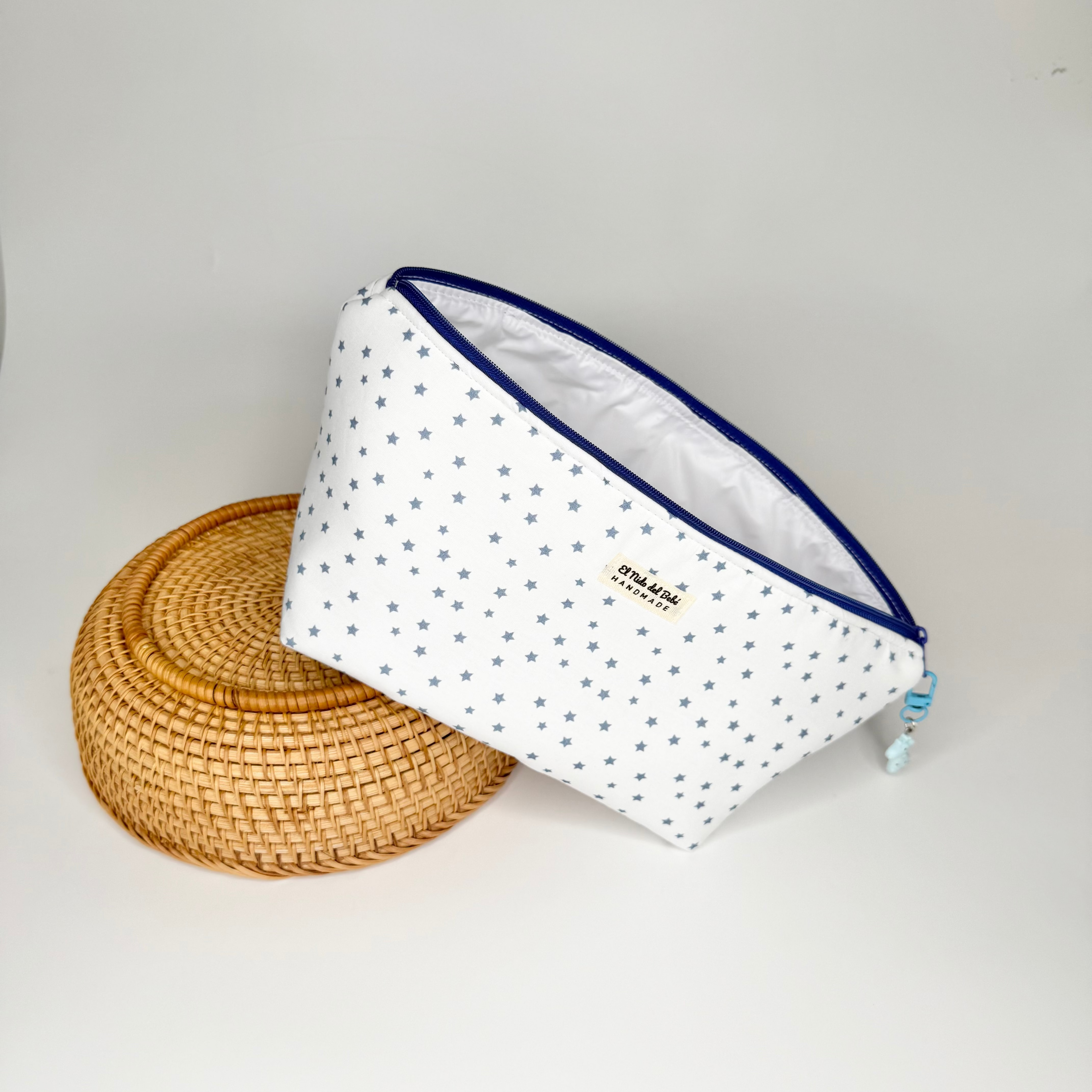 Neceser Impermeable Pañalera Estrellas Azul