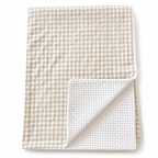 Manta Bebé Personalizada Vichy Beige