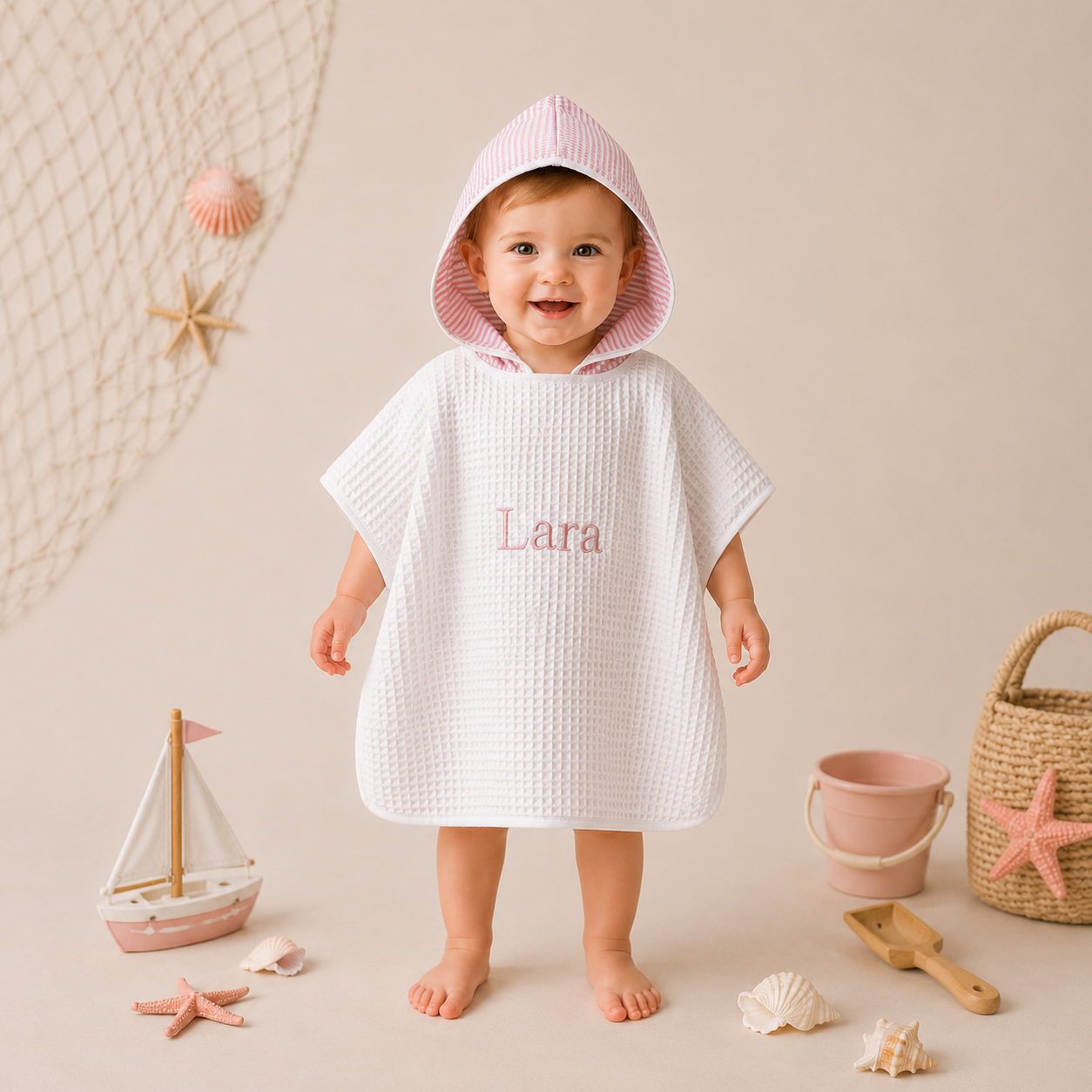 Poncho de Baño hecho a mano y personalizado para Bebés y Niños