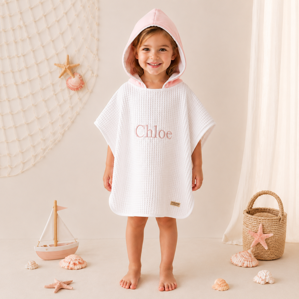 Poncho de Baño hecho a mano y personalizado para Bebés y Niños