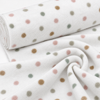 Tela Coralina Blanca Topos Suave para Bebé – OEKO-TEX®