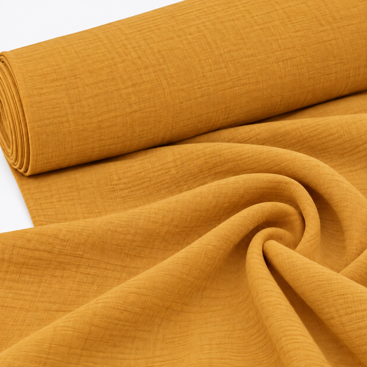 Tela Muselina de Algodón 100% Mostaza – OEKO-TEX®
