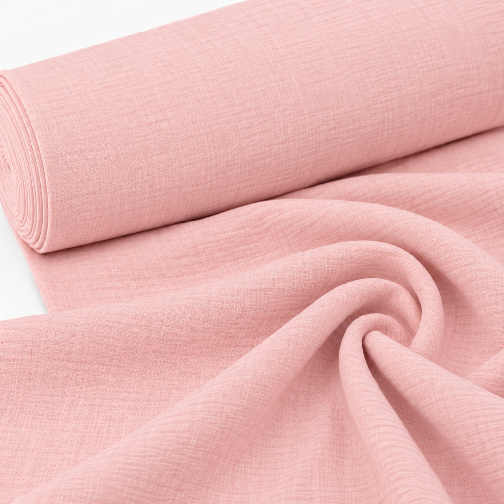 Tela Muselina de Algodón 100% Rosa Pastel – OEKO-TEX®