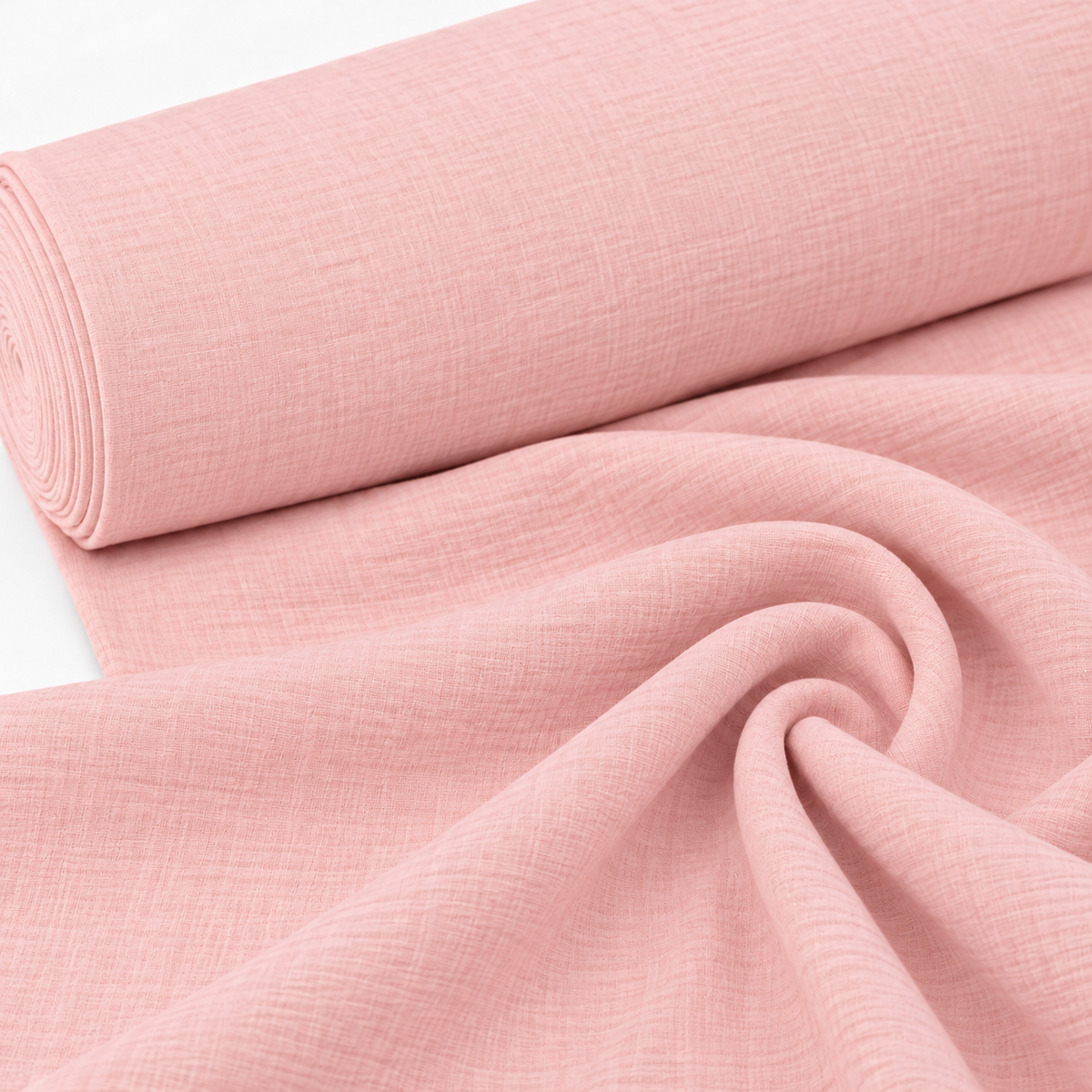 Tela Muselina de Algodón 100% Rosa Pastel – OEKO-TEX®