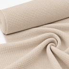 Tela Waffle de Algodón 100% Beige – OEKO-TEX®