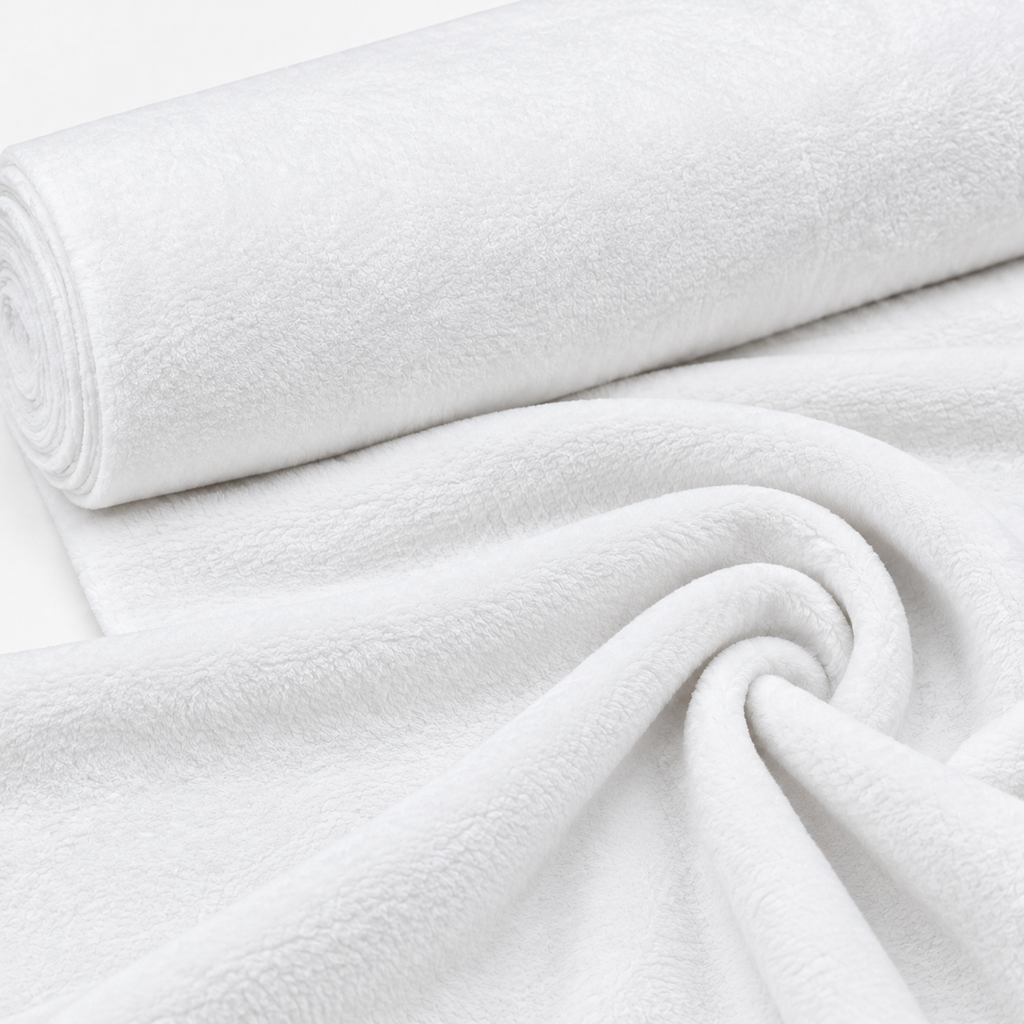 Tela Coralina Blanca Suave para Bebé – OEKO-TEX®
