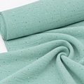 Tela Muselina de Algodón 100% Turquesa topos dorados – OEKO-TEX®