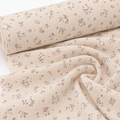 Tela Muselina de Algodón 100% Flores Beige – OEKO-TEX®