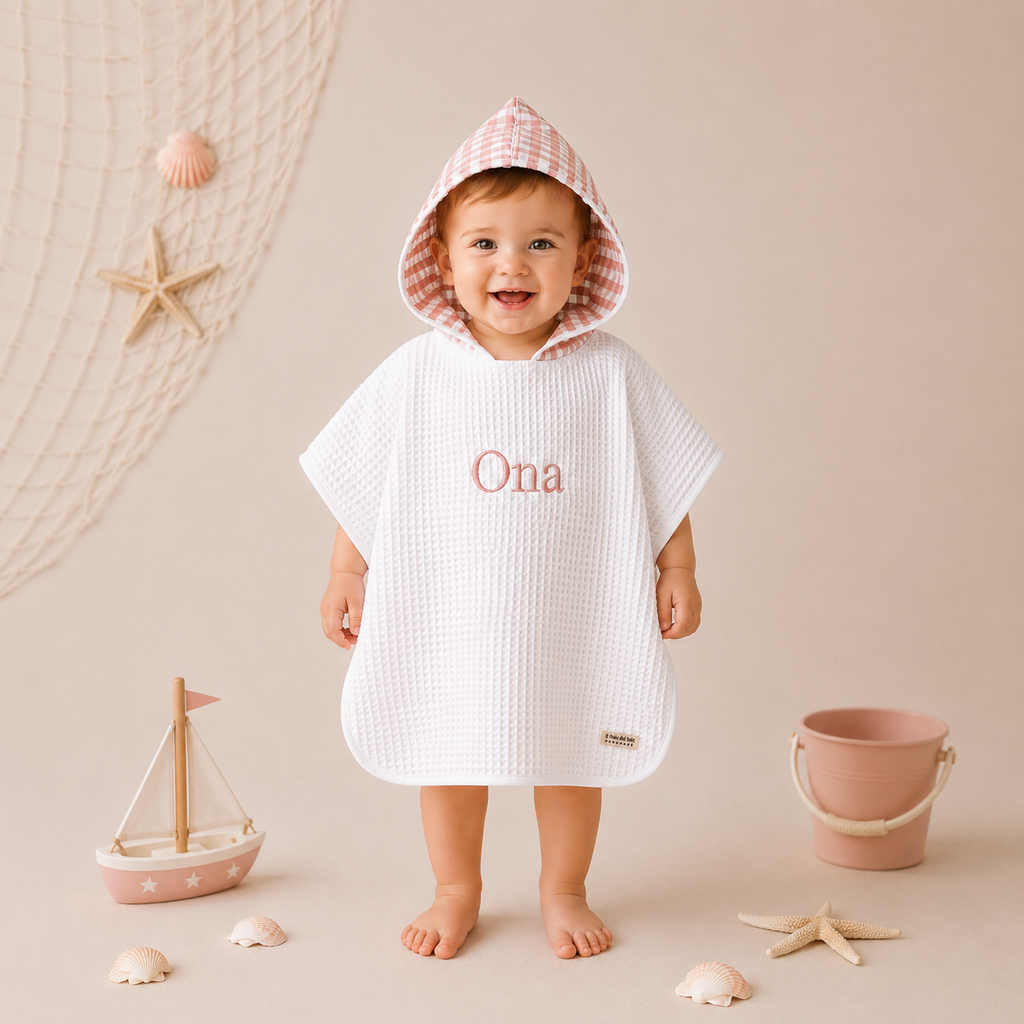 Poncho de Baño hecho a mano y personalizado para Bebés y Niños