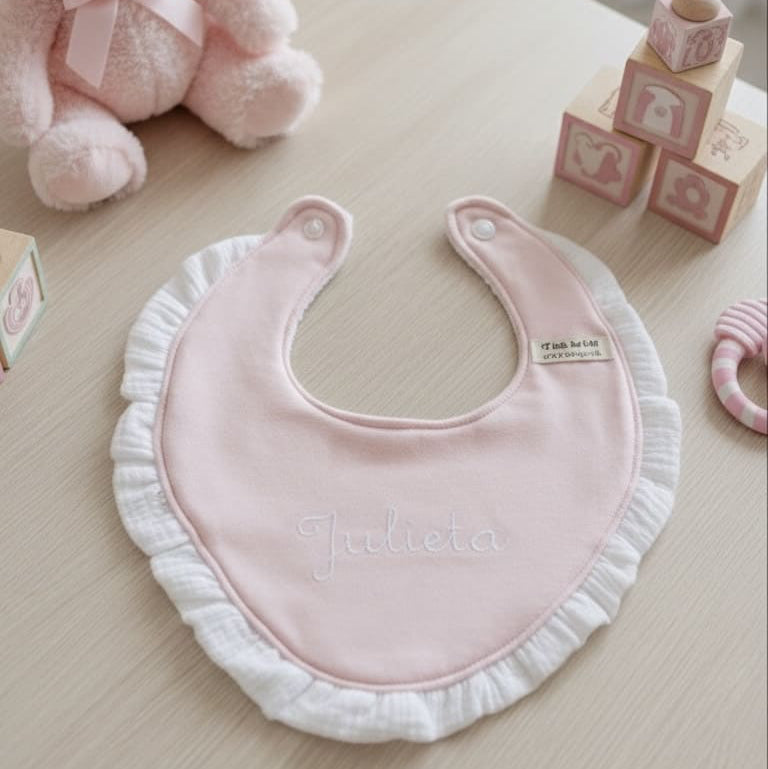 Bandana Volantes Rosa Pastel