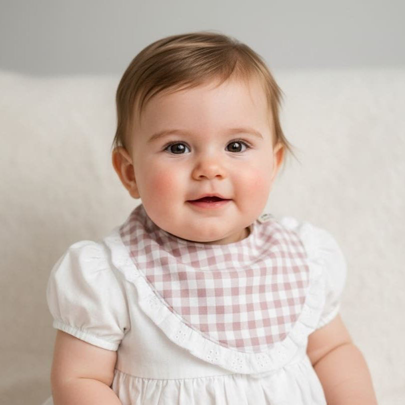 Bandana Volantes Vichy Rosa