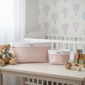 Pack de Cestas de Tela Reversibles Rosa Pastel