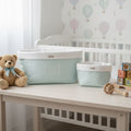 Pack de Cestas de Tela Reversibles Verde Pastel