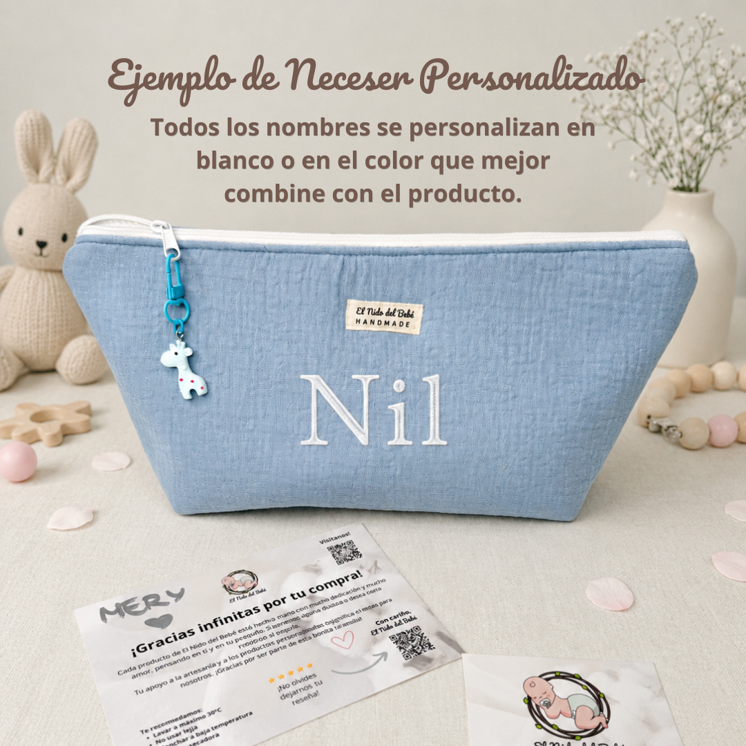 Neceser Impermeable Pañalera Rosa Pastel